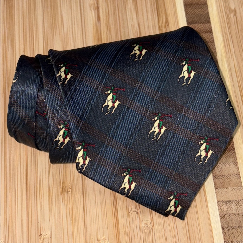 Mercedes Neck Tie Blue & Red Silk